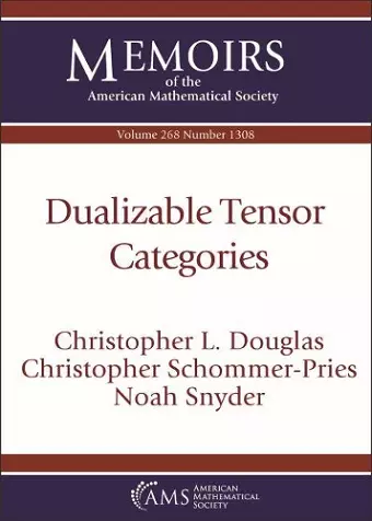 Dualizable Tensor Categories cover