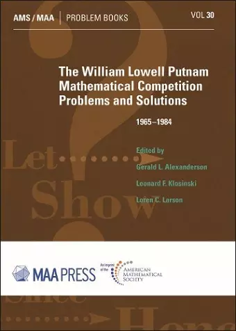 The William Lowell Putnam Mathematical Competition cover