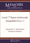 Local Lp -Brunn-Minkowski Inequalities for p < 1 cover