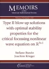 Type II Blow Up Solutions with Optimal Stability Properties for the Critical Focussing Nonlinear Wave Equation on $\mathbb {R}^{3+1}$ cover