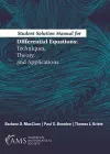 Student Solution Manual for Differential Equations cover