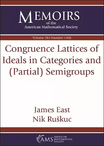 Congruence Lattices of Ideals in Categories and (Partial) Semigroups cover