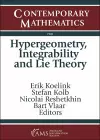 Hypergeometry, Integrability and Lie Theory cover