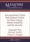 Automorphism Orbits and Element Orders in Finite Groups: Almost-Solubility and the Monster cover