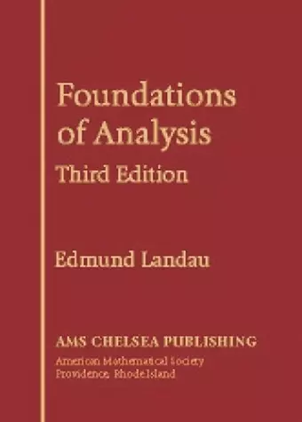 Foundations of Analysis cover