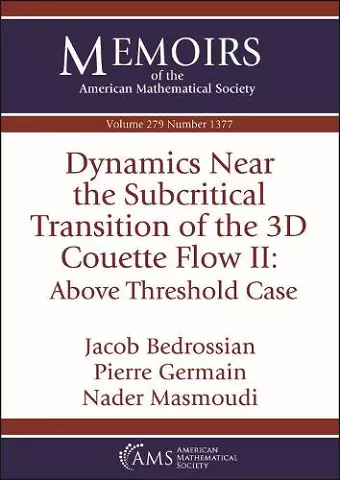 Dynamics Near the Subcritical Transition of the 3D Couette Flow II: Above Threshold Case cover