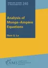 Analysis of Monge-Ampere Equations cover