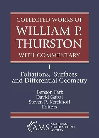 Collected Works of William P. Thurston with Commentary cover