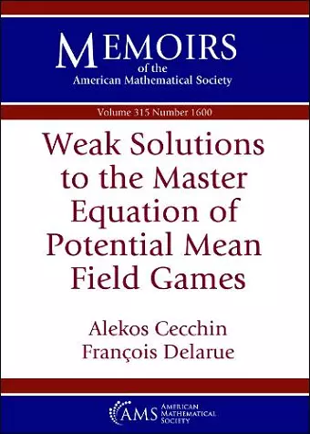 Weak Solutions to the Master Equation of Potential Mean Field Games cover