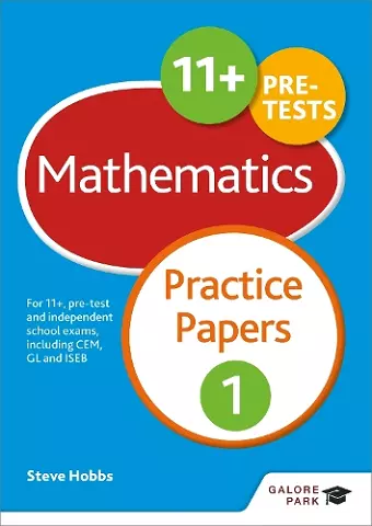 11+ Maths Practice Papers 1 cover