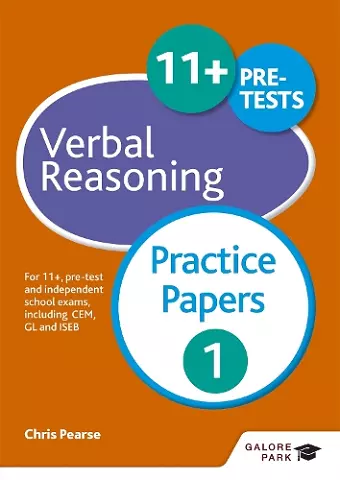 11+ Verbal Reasoning Practice Papers 1 cover