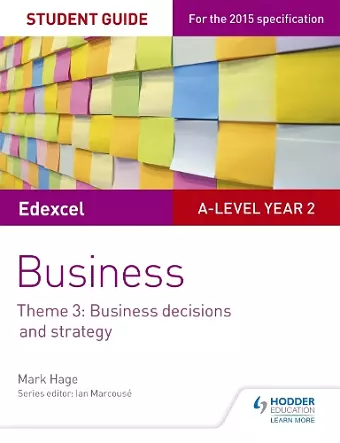 Edexcel A-level Business Student Guide: Theme 3: Business decisions and strategy cover