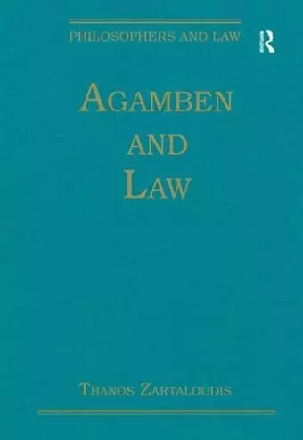 Agamben and Law cover