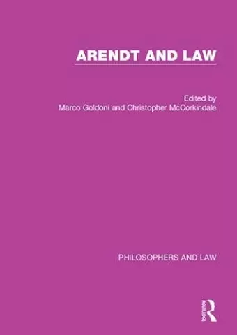 Arendt and Law cover