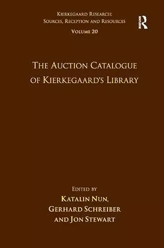 Volume 20: The Auction Catalogue of Kierkegaard's Library cover