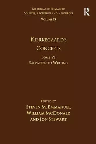 Volume 15, Tome VI: Kierkegaard's Concepts cover