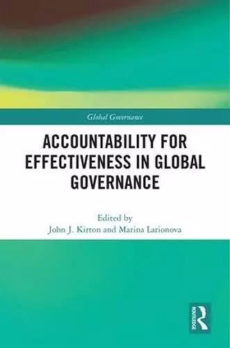 Accountability for Effectiveness in Global Governance cover