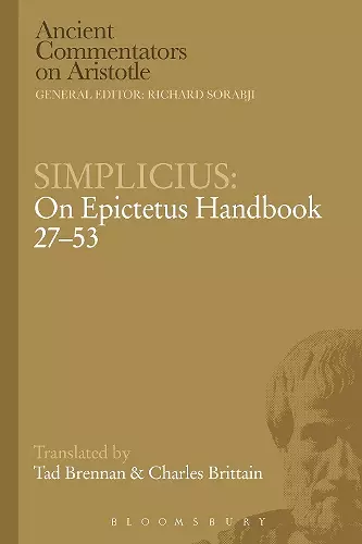 Simplicius: On Epictetus Handbook 27-53 cover