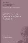Simplicius: On Aristotle On the Heavens 1.1-4 cover