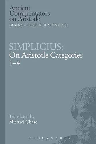 Simplicius: On Aristotle Categories 1-4 cover