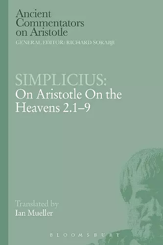 Simplicius: On Aristotle On the Heavens 2.1-9 cover