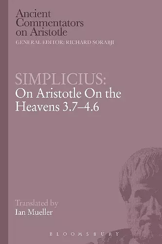 Simplicius: On Aristotle On the Heavens 3.7-4.6 cover