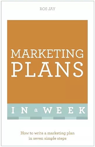 Marketing Plans In A Week cover