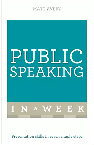 Public Speaking In A Week cover