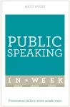 Public Speaking In A Week cover