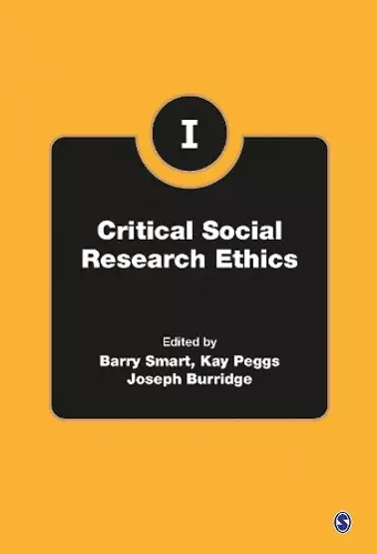 Critical Social Research Ethics, 4v cover