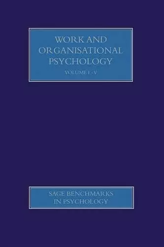 Work and Organisational Psychology cover