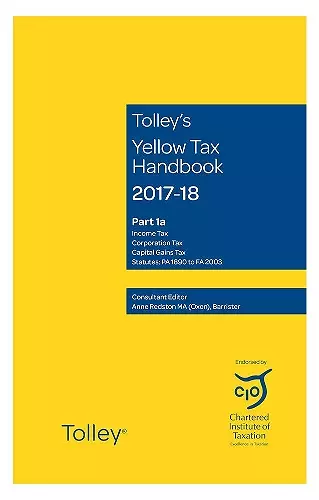 Tolley's Yellow Tax Handbook 2017-18 cover