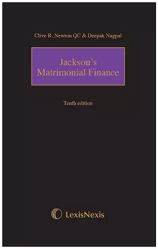 Jackson's Matrimonial Finance Tenth edition cover