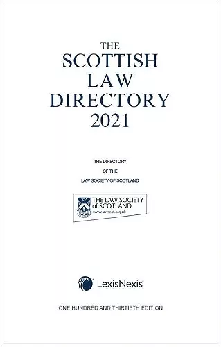 The Scottish Law Directory: The White Book 2021 cover