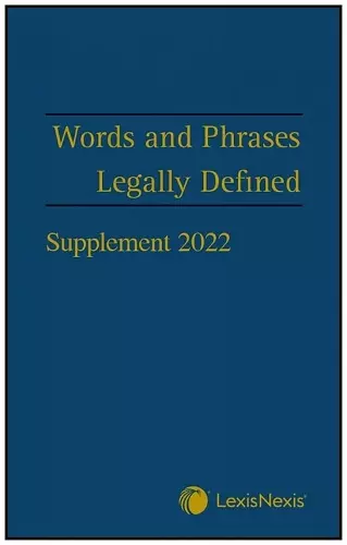 Words and Phrases Legally Defined 2023 Supplement cover