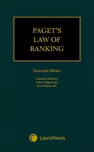 Paget's Law of Banking cover