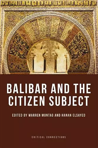 Balibar and the Citizen Subject cover