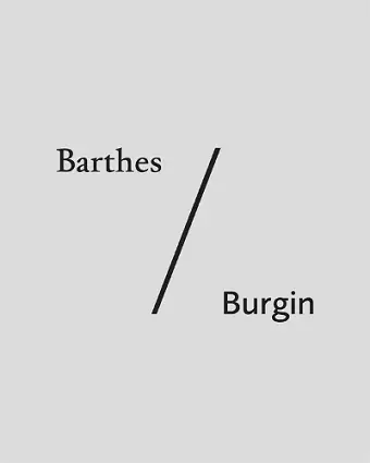 Barthes/Burgin cover