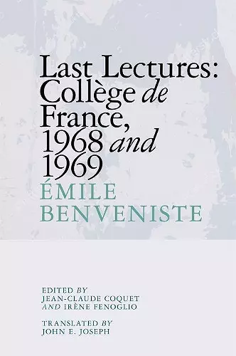 Last Lectures: College De France, 1968 and 1969 cover