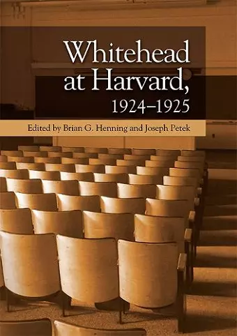 Whitehead at Harvard, 1924-1925 cover