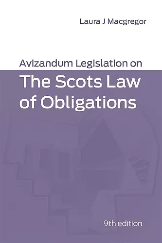 Avizandum Legislation on the Scots Law of Obligations cover