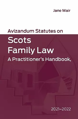 Avizandum Statutes on Scots Family Law cover