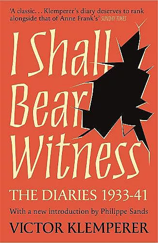 I Shall Bear Witness cover