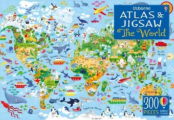 Usborne Atlas and Jigsaw The World cover