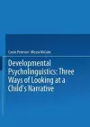 Developmental Psycholinguistics cover