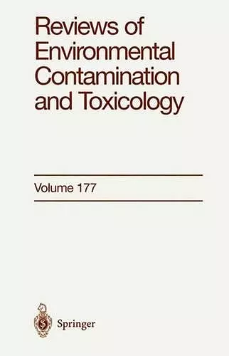 Reviews of Environmental Contamination and Toxicology cover
