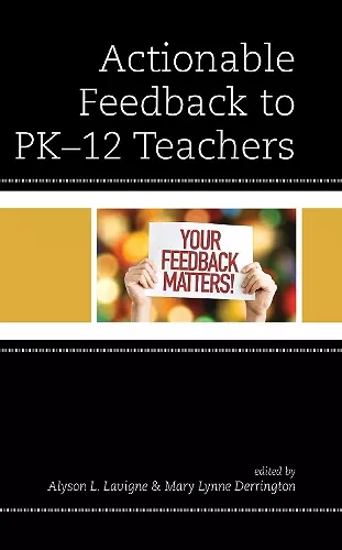 Actionable Feedback to PK-12 Teachers cover