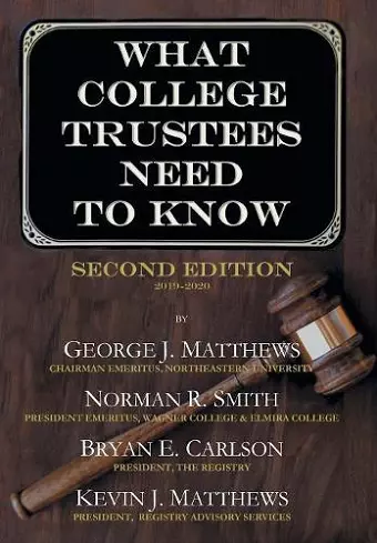 What College Trustees Need to Know cover