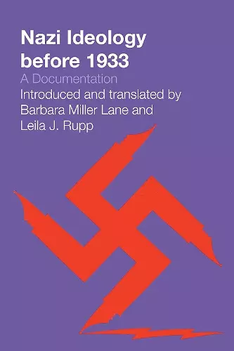 Nazi Ideology before 1933 cover