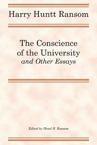 The Conscience of the University, and Other Essays cover